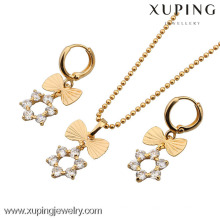 60535-Xuping Fashion femme bijoux en laiton avec plaqué or 18 carats